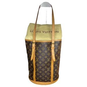Louis Vuitton Monogram GM Bucket Tote in Brown and Tan